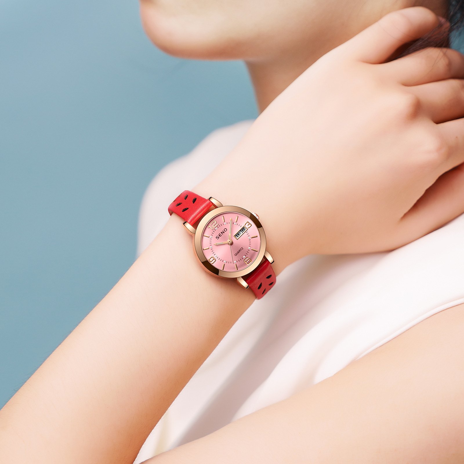 Fashion watches for woman mesh belt ladies watch luminous dual calendar female Watches top brand wristwatches