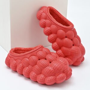 furry bubble slides EVA slides Slippers women Winter new personality fashion bubble sandals and slides
