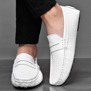Genuine Leather Men Fashion Flats Shoes comfortable walking sports breathable outdoor Men's driving shoes Loafers