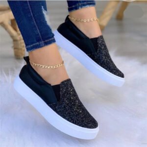 High Quality Women Fashion Casual Waterproof Leather New women's flats with elevated