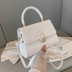 High quality women's crocodile handbag square leather cross-body fashion trendy ladies shoulder bag