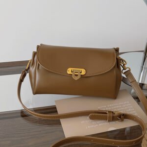 Hot Sale Fashion PU Leather Handbag Ladies Lock Pure Color Square Shoulder Bags for Women