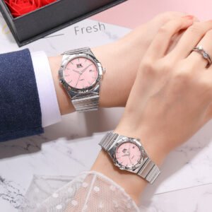 Hot Selling IIK Waterproof Couple Watch Calendar Luxury Watchesfor men and woman Steel Quartz Watches with Date For lover gifts