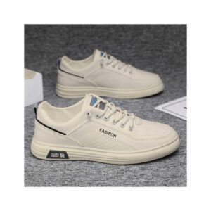 Hot selling men's business casual leather shoes white and black sneakers for men casual sport shoes