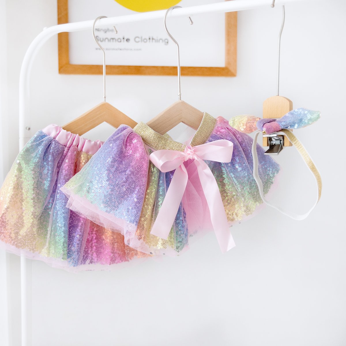 Kids Tutu for Toddler Rainbow Skirt Dress Baby Girl Princess Sequin TUTU Tulle Skirt Children Kids Girls Tutu Skirt