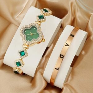 Ladies Quartz Watches bracelet set Green Women Watch gift set Jewelry Sets relojes wristwatch reloj watches women wrist luxury