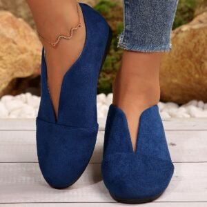Large Size V-mouth Ankle Boots Women 2024 Autumn And Winter New Thick Heel Set Feet