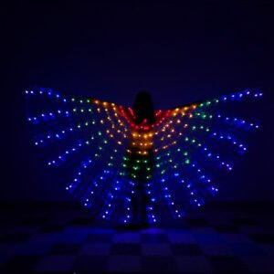 Led Dance Wings Butterfly Glow Dance Halloween Color Fluorescent Show Christmas Belly Dance Wings