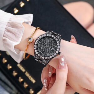 Luxury Brand Full Diamond Mens Quartz Watches Quartz Men's Watch Hip Hop Male Clock Gift For Men fashion male