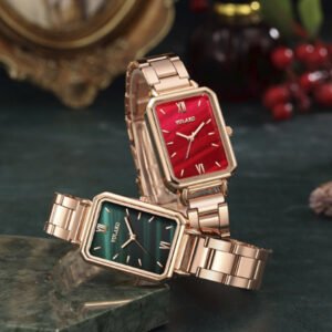 Luxury Vintage Steel Women Watches Luxury Fashion Square Design Ladies Wristwatches Casual Small Female Quartz Clock