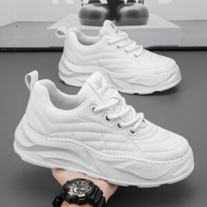 Mens New Versatile Sports And Leisure Trendy Shoes Thick Soled Height Boosting Explosive Anti Slip And Wear Resistant Dad Shoes