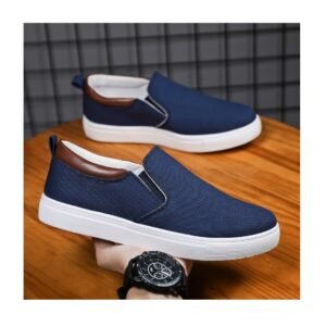 Mens oversized Canvas Shoes Soft Bottom Anti Slip Color Blocked Lazy Sneakers Cloth Cover Low Cut Solid Color Flat Sole Shoes