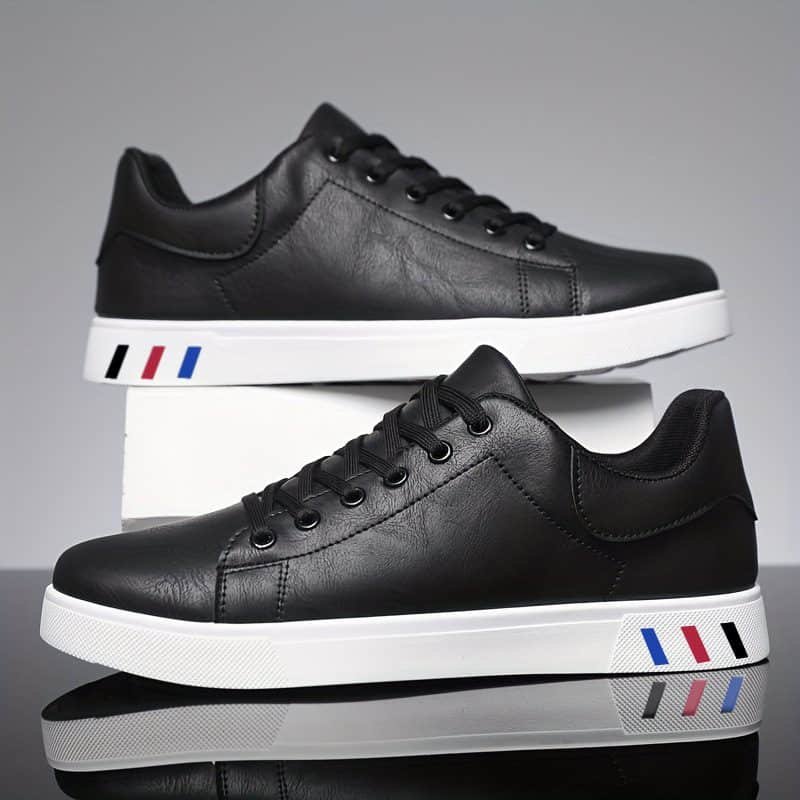 Men's oversized new leather casual shoes sports oversized board shoes low cut