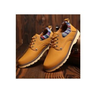 Men's shoes autumn big yellow boots British all-match work shoes thick soles wear-resistant non-slip low-top casual shoes