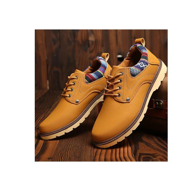 Men's shoes autumn big yellow boots British all-match work shoes thick soles wear-resistant non-slip low-top casual shoes