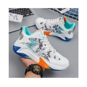 Men's Shoes New Trend Breathable Mesh Basketball Sports Casual Lace-up Student Running Shoes