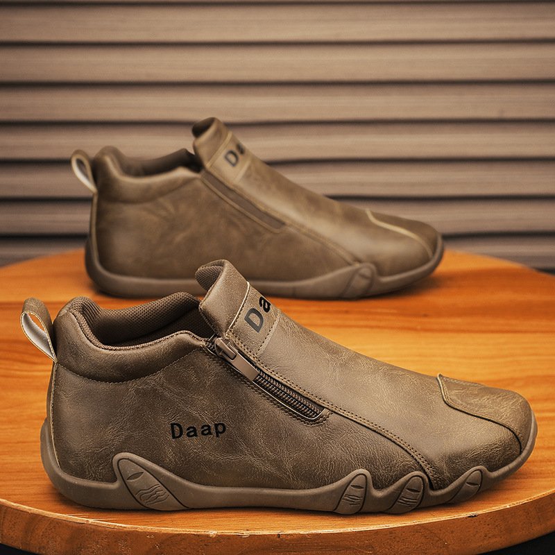 Men's shoes Spring 2024 new high-top men's work trend outdoor hiking casual shoes