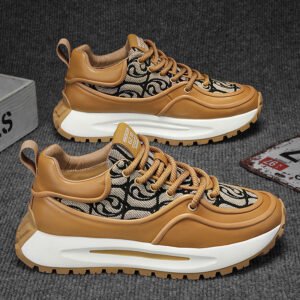 Men's Shoes Spring 2024 New Trend Thick Sole Increase Sports Casual Fashion Shoes Men Red