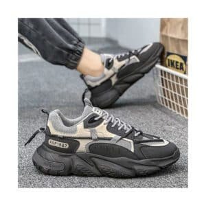 Men's shoes summer new 2024 breathable mesh sports trend increase leisure running shoes