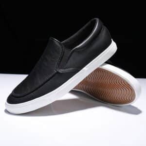 Men's small black shoes men's leather shoes student casual board shoes