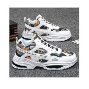 Men's sports shoes trend all match high top board shoes increase sports casual shoes