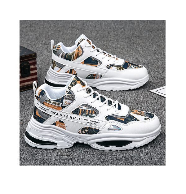 Men's sports shoes trend all match high top board shoes increase sports casual shoes