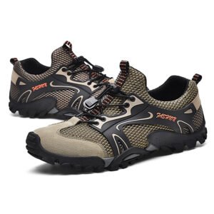 Mesh Men Water Shoes Quick Dry Aqua Shoes Lace Up Outdoor Sneakers Hiking Shoes