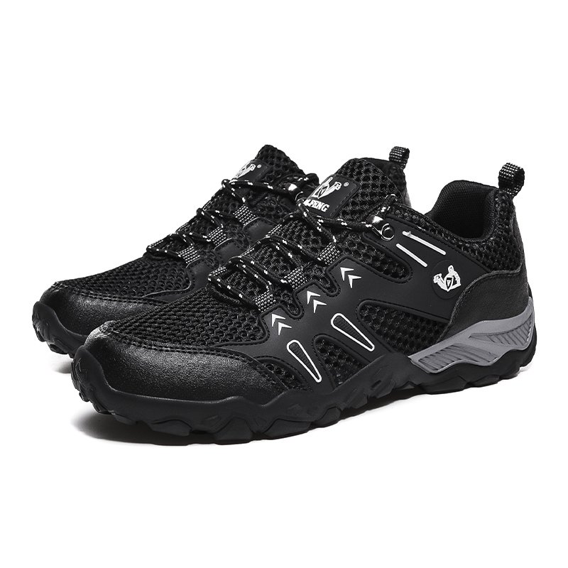 New Arrival Large Size Light Weight Breathable Mesh Hiking Shoes For Men