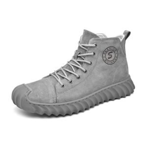 New Arrival OEM Accept Custom LOGO Hand Made Pure Genuine Leather Anti Slip High Top Men Martin Boots