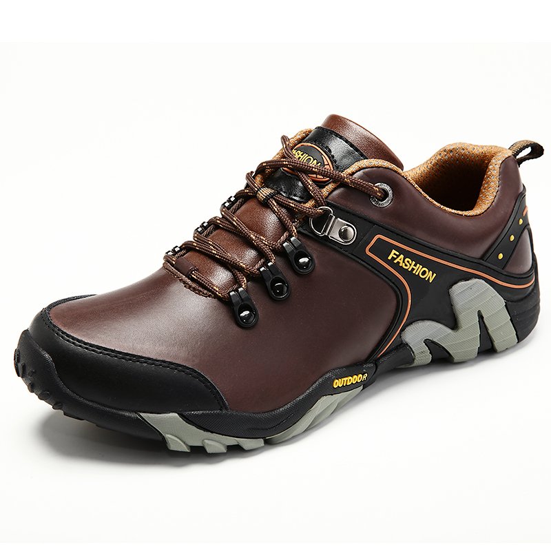 New Arrival Waterproof Genuine Leather Hiking Shoes For Men