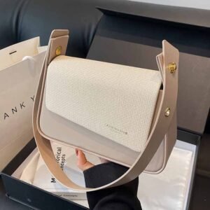 New Arrival Women's bag 2024 Luxury Texture Wide Shoulder Strap Square Bag Designer Fashion Simple Crossbody bag For Ladies