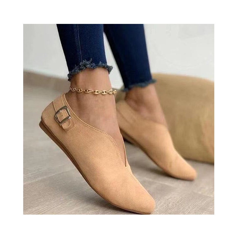 New buckle V-mouth casual shoes fashion slipper