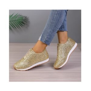 New casual single shoe large size 35-43 wish sequins flat shoes soft soles comfortable women's shoes