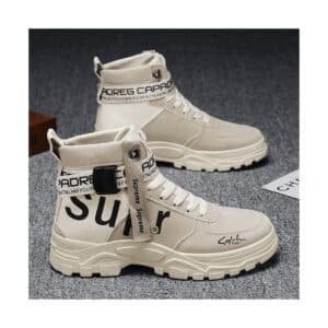 New Design High Quality Fashion Lace up Canvas Label Men's Casual Sports Boots