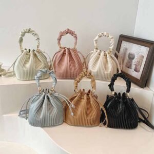 New Fashion PU Women's Single Bag Trend Casual Shoulder Crossbody Bag with Adjustable rope