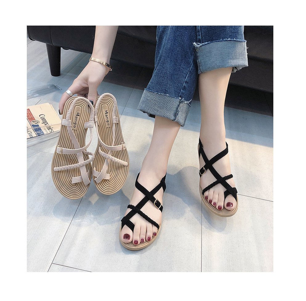 New flat flip-flops Summer beach shoes open-toed women's shoes