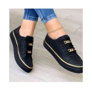 New large size women casual bright strip suede matching color increase thick sole single shoes woman shoes new arrivals 2024