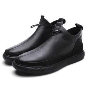new men's casual shoes Plush single shoes large leather shoes with soft soles