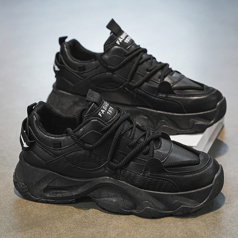 New Men's Sports and Casual Board Shoes with Thick Sole and Elevated Print for Men's Sports Shoes