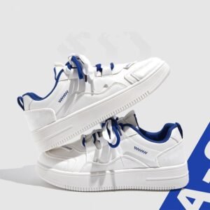 New round head low top casual shoes double color lace-up small white shoes woman