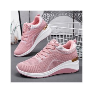 New style flying Woven Student Walking Style Shoes Breathable Anti Slip Soft Sole Sports And Leisure Ladies Shoes