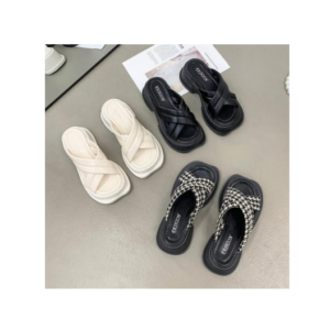 New summer vintage cross with beach shoes platform sandals for women to wear casual