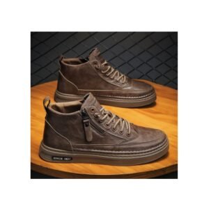 New winter men's heightening casual leather shoes Autumn business work English shoes