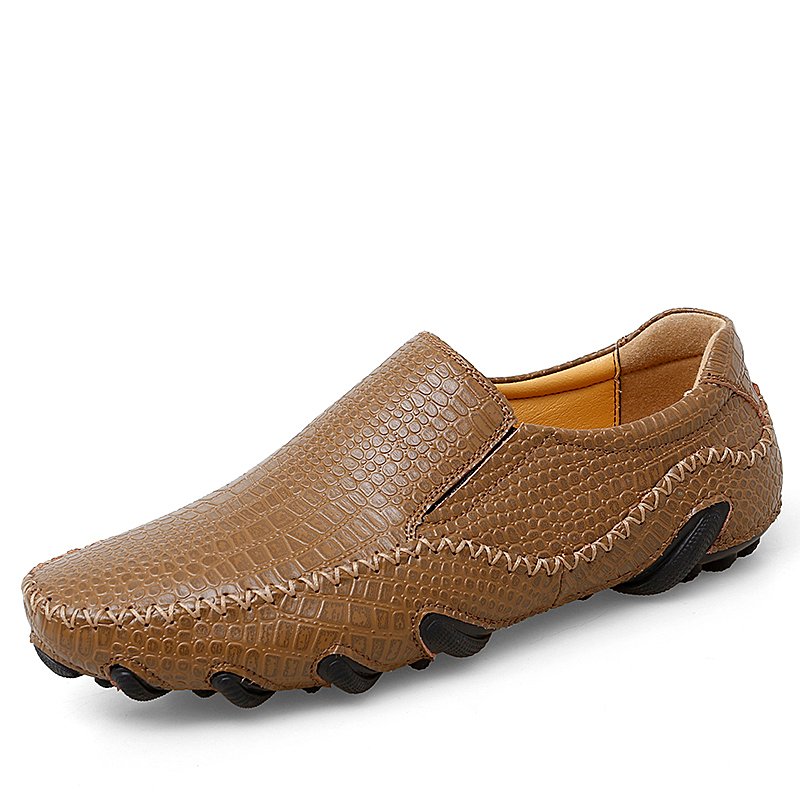OEM Custom LOGO Large Size Hand Made Genuine Leather Office Dress Loafers For Men
