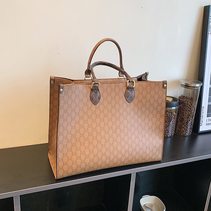 Oversize large capacity tote bag briefcase bag for office lady laptop shoulder bags PU leather purse for women