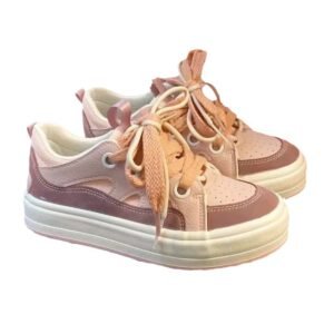 Pink board shoes women 2024 autumn new breathable casual shoes women