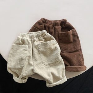 Q20810 autumn new arrival infant boys corduroy legging pant child baby clothing wide leg vintage trousers