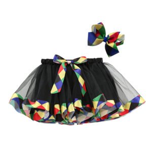 Q30764 halloween Party Fairy Rainbow skirts Teen's Toddler Petticoats Bowknot Tutu Skirt Ballet Mini Tutus Layered Dress