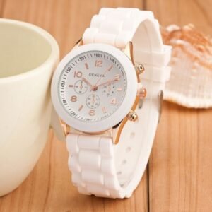 Relogio Feminino Silicone Watches Women Casual white Geneva Quartz watch Ladies Sport Digital Watch Holiday Gift