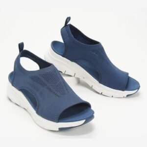 Sandals 2022 summer new mesh thick bottom soft casual sports women's sneaker flat woven fish mouth shoes